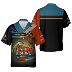 Maxcorners Texas Fishing Patriotic Fishing Shirt, SPF Shirt For Men, Custom Fishing Shirt, Presents For Fishermen