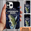 Maxcorners Dark Hexagon Water Splash Personalized Name Phone Case (13 Fish Species)