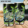 Maxcorners Fishing Tumbler Electric Green Honeycomb Storm Design Personalized Name Tumbler (13 Species)