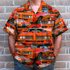 Maxcorners Personalized Muscle Car Hawaiian Shirt, Custom Photo Car Aloha Shirts, Seamless Car Pattern