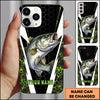 Maxcorners Fishing Honeycomb Green Camo Personalized Name 3D Phone Case (12 Fish Species)