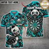 Maxcorners Darts Angry Panda Mascot Bamboo Leaf Target Board Graphic Multicolor Customized Name, Team Name 3D Shirts
