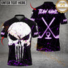 Maxcorners Golf Punisher Skull Cross Club Personalized Name, Team Name 3D Shirt (4 Colors)