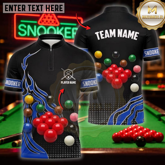 Maxcorners Billiards Gear Honeycomb Background Art Multicolor Customized Name 3D Shirt