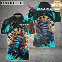Maxcorners Darts Gorilla Dartboard Multicolor Customized Name, Team Name 3D Shirt