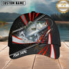 Maxcorners Fishing Red White Graphic Personalized 3D Cap
