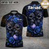 Maxcorners Golf Gothic Skull & Rose Personalized Name, Team Name 3D Shirt (4 Colors)
