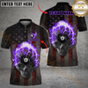 Maxcorners Billiard 8-Ball Pool Hell Skull Fire Multicolor Personalized Name, Team Name 3D Shirt