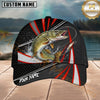 Maxcorners Fishing Red White Graphic Personalized 3D Cap