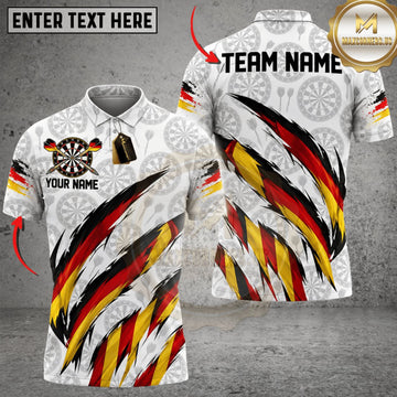 Maxcorners Darts Germany Flag Sharp Eagle Claw Personalized Name 3D Unisex Shirt