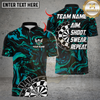 Maxcorners Aim Shoot Swear Repeat Dart Multicolor Customized Name, Team Name 3D Shirts