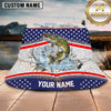 Maxcorners Fishing Patriotic Compass Personalized Name 3D Bucket Hat (12 Fish Species)