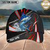 Maxcorners Fishing Red White Graphic Personalized 3D Cap