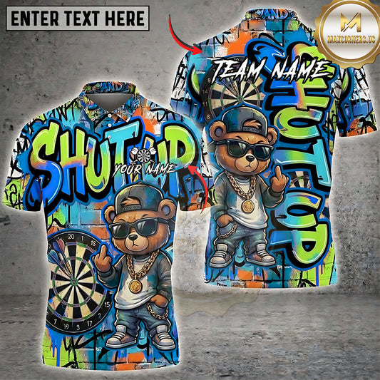 Maxcorners Darts Shut Up Cool Kid Graffiti Multiple Options Personalized Name, Team Name 3D Shirt