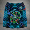 Maxcorners Darts Neon Retro Dartboard Personalized 3D Skirts With Shorts