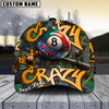 Maxcorners Billiard Ball 8 Graffiti Street Personalized Name 3D Cap (6 Colors)