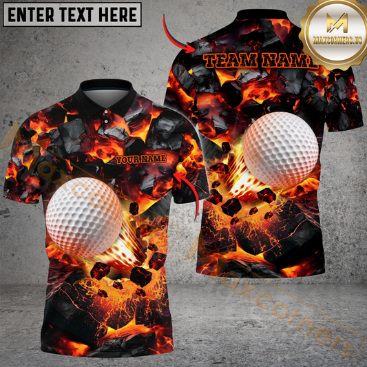 Maxcorners Golf Swing And Destroy Design Personalized Name, Team Name 3D Shirt (4 Colors)
