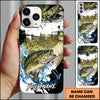 Maxcorners Fishing Phone Case Abstract Splash Modern Art Personalized Name 3D Phone Case (10 Fish Species)