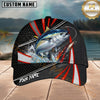Maxcorners Fishing Red White Graphic Personalized 3D Cap