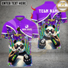 Maxcorners Billiards Cute Panda 8 Ball Multicolor Customized Name, Team Name 3D Shirt