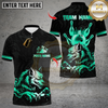 Maxcorners Bowling Wolf Strike Gold Fury Multicolor Customized Name, Team Name 3D Shirts