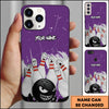 Maxcorners Bowling Angry Cartoon Pins Strike Multicolor Personalized Name 3D Phone Case