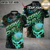 Maxcorners Urban Skull Golf Polo Shirt, Customized Name & Team Name 3D Shirts (4 Colors)