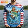 Maxcorners Born to Fish Forced to Work Bigfoot Fishing UPF Shirt – American Flag Fishing Shirt