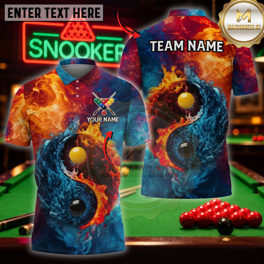 Maxcorners Billiard Jersey Dragon Spirit Emblem Customized Name 3D Shirt