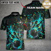 Maxcorners Bowling Splash Paint Dot Multicolor Customized Name, Team Name 3D Shirts