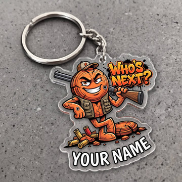 Maxcorners Clay Shooting Who's Next Angry Clay Target Customized Name 3D Keychain And Ornament