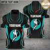 Maxcorners Billiards Player Multicolor Personalized Name, Team Name 3D Polo Shirt