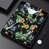 Maxcorners Black Tropical Parrot Palm Flower Pattern Golf Shirt, Women’s Golf Polo, Ladies Golf Shirts, Golf Tops For Women LM1507
