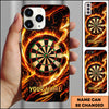 Maxcorners Darts Flaming Bullseye Fire Storm Personalized Name 3D Phone Case