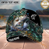 Maxcorners Fishing Lure Scale Pattern Personalized Name 3D Cap (12 Fish Species)