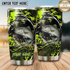 Maxcorners Fishing Tumbler Acid Green Graffiti Swirl Design Personalized Name Tumbler (13 Species)