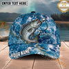 Maxcorners Fishing Blue Water Foam Lure Quote Personalized Name 3D Cap (12 Fish Species)