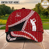 Maxcorners Golf Chevron Trail Golfer Silhouette Personalized Name 3D Classic Cap