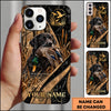 Maxcorners Duck Hunting German Wirehaired Pointer Golden Mallard Hunting Badge Personalized Name 3D Phone Case - Black Labrador Retriever - Mallard