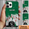 Maxcorners Bowling Angry Cartoon Pins Strike Multicolor Personalized Name 3D Phone Case