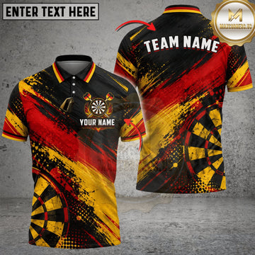 Maxcorners Darts Belgium Flag Geometric Bowling Strike Personalized Name 3D Unisex Shirt