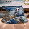 Maxcorners Fishing Camo Faith Hook Personalized Name 3D Bucket Hat (12 Fish Species)