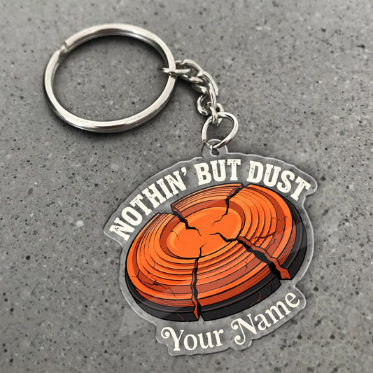 Maxcorners Clay Shooting Nothin But Dust Clay Target Customized Name 3D Keychain And Ornament
