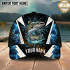 Maxcorners Fishing Thunder Hex Storm Personalized Name 3D Cap (12 Fish Species)
