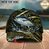 Maxcorners Fishing Woodland Camouflage Water Splash Personalized 3D Cap (12 Fish Species)