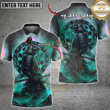 Maxcorners Darts Samurai Smoke Dartboard Multicolor Customized Name, Team Name 3D Shirts