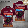 Maxcorners Bowling Eagle Patriotic USA Flag Multicolor Customized Name, Team Name 3D Shirts