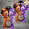 Maxcorners Darts Fire And Ice Furious Panda Mascot Target Board Graphic Multicolor Customized Name, Team Name 3D Shirts