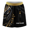 Maxcorners Customized Bowling Trouser Skirts With Shorts Underneath, Bowling Ball & Pins Black Panther Pro Sport Skorts With Pockets