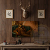 Maxcorners Deer Boxer with Red Gloves in Boxing Ring Wrapped Canvas